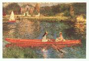 Pierre Renoir Boating on the Seine France oil painting reproduction
